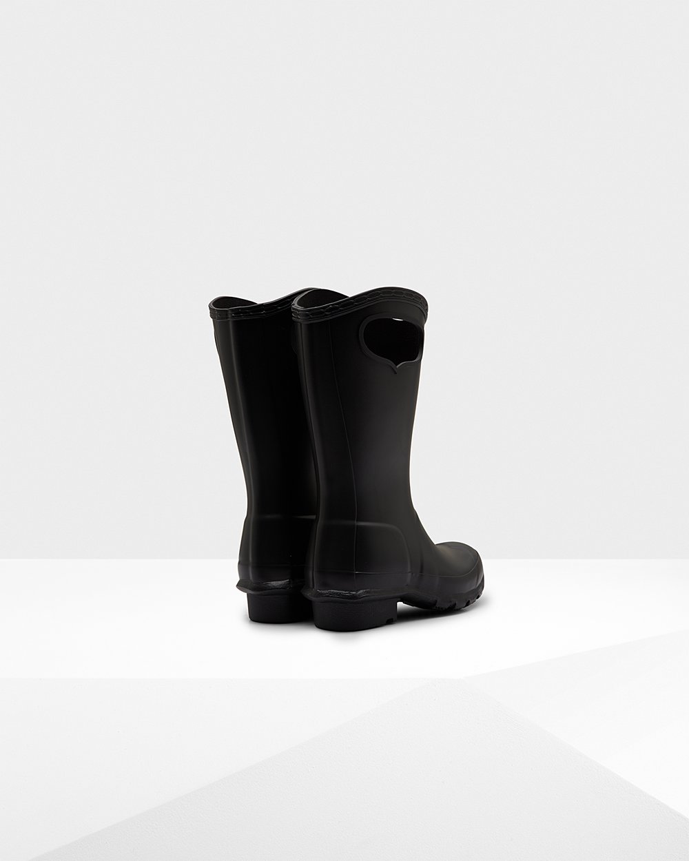 Kids Rain Boots - Hunter Original Grab Handle (73UKAQXVF) - Black